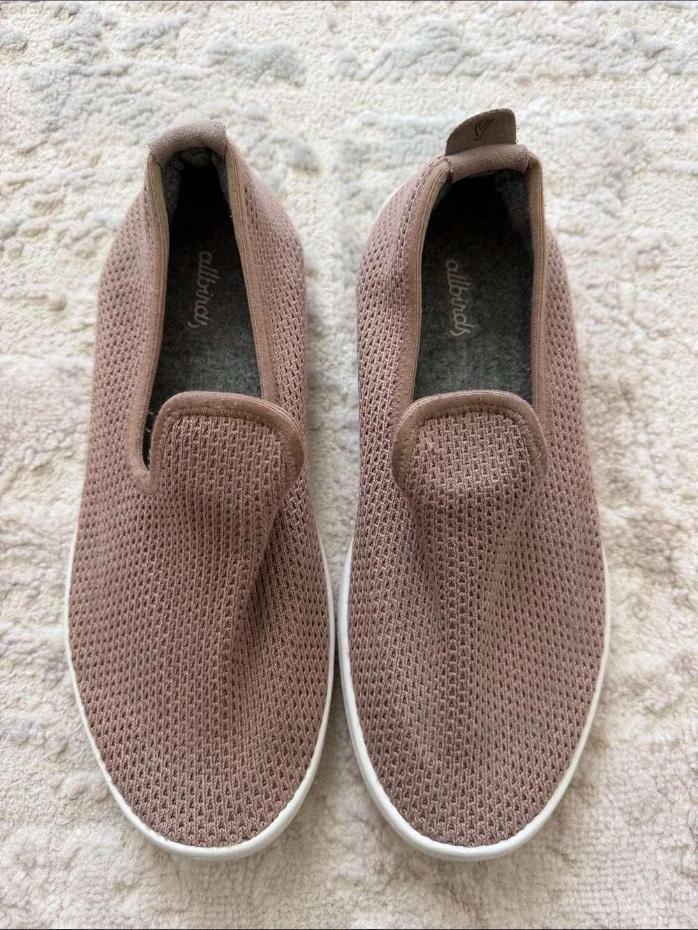 allbirds Men’s Slip-On Knit Shoes — Mauve Brown
